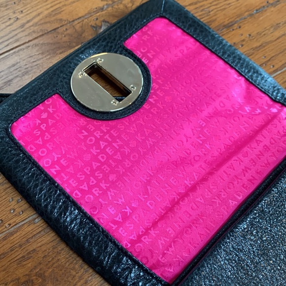 Kate Spade Astor Court Naomi Quilted Crossbody Bag Shimmer Black Chain Small - Picture 9 of 14